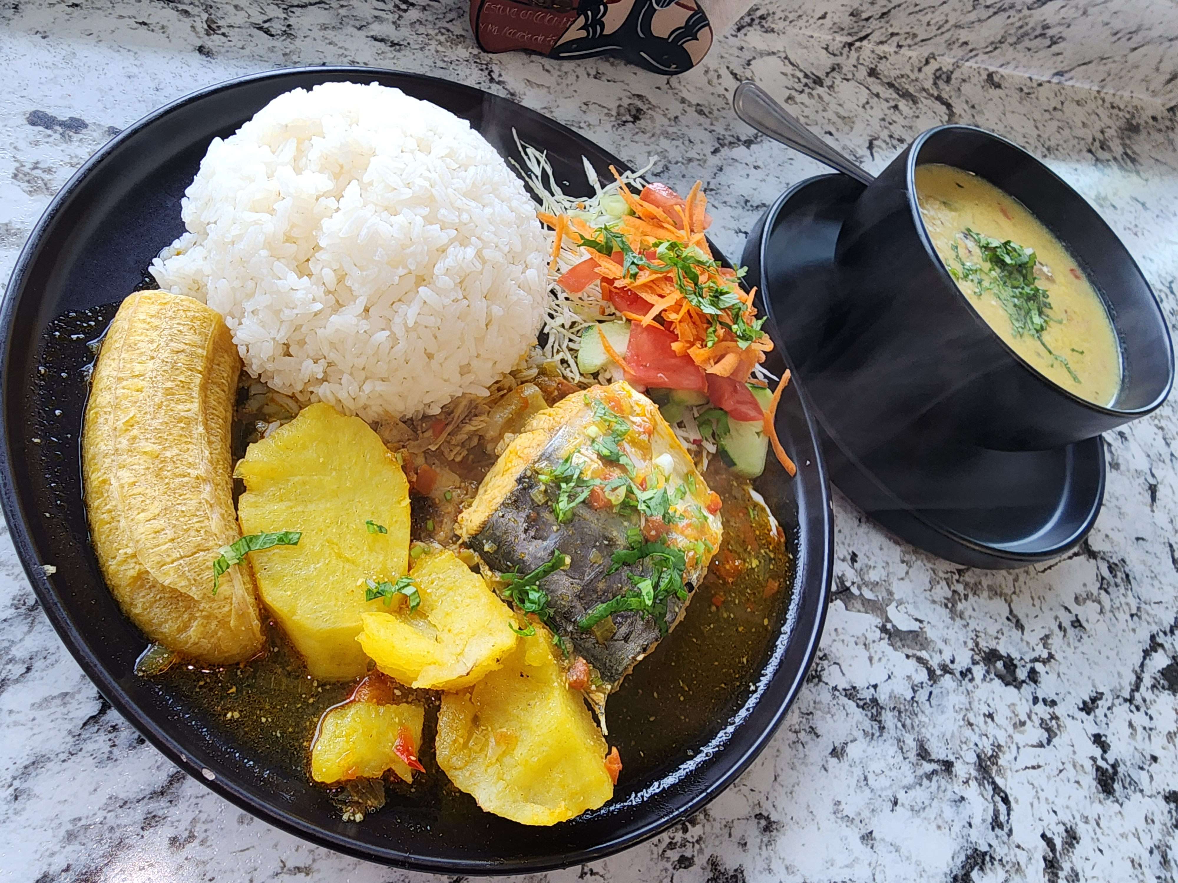 platanos arroz papas pescado at dulce hogar bakery in north tonawanda, new york
